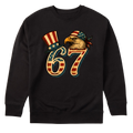 67 Patriotic Eagle Six Seven Meme Vintage American Flag - Sweater