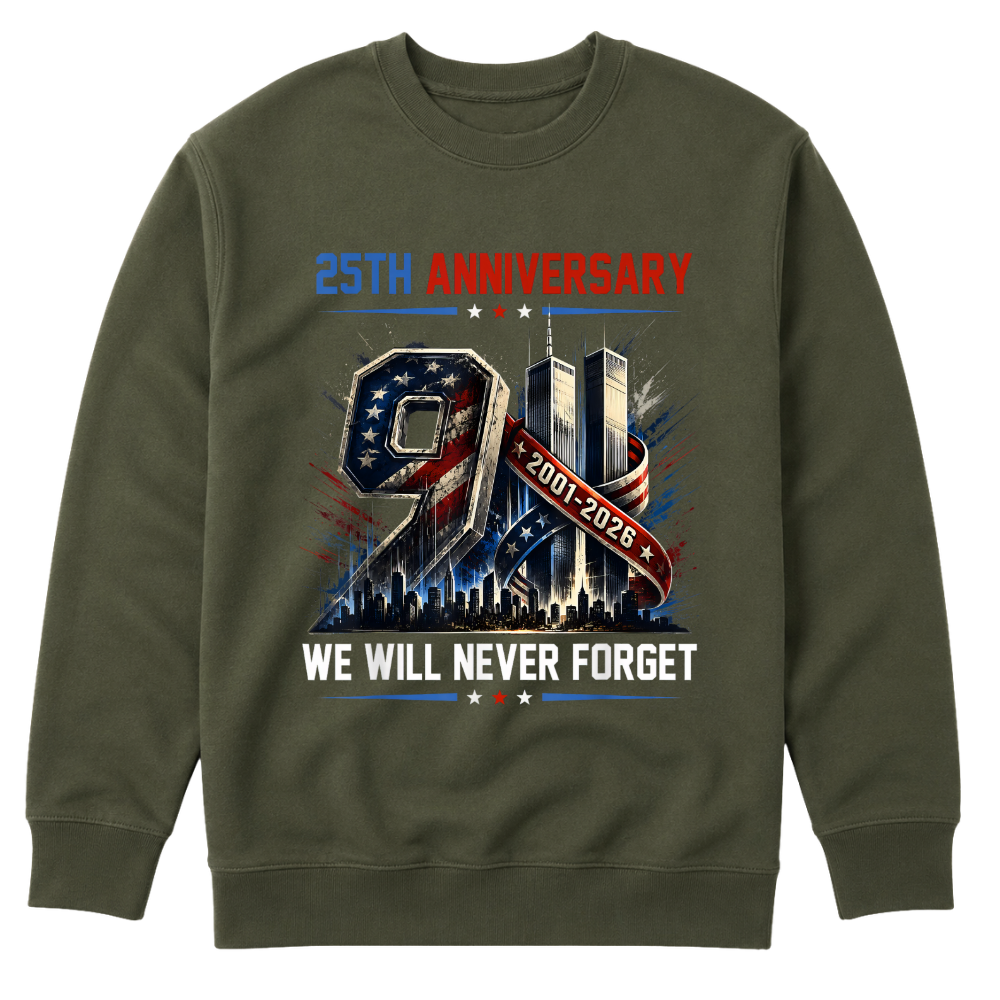 25th Anniversary 911 We Will Never Forget - Sweater