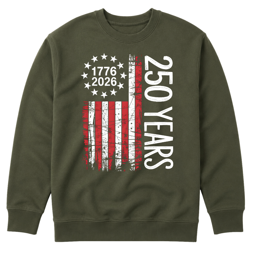 America Flag 1776 2026 USA 250 Years - Sweater