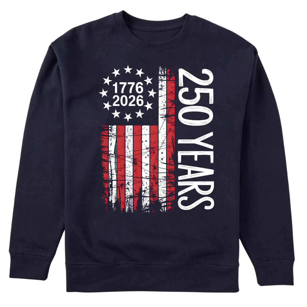 America Flag 1776 2026 USA 250 Years - Sweater