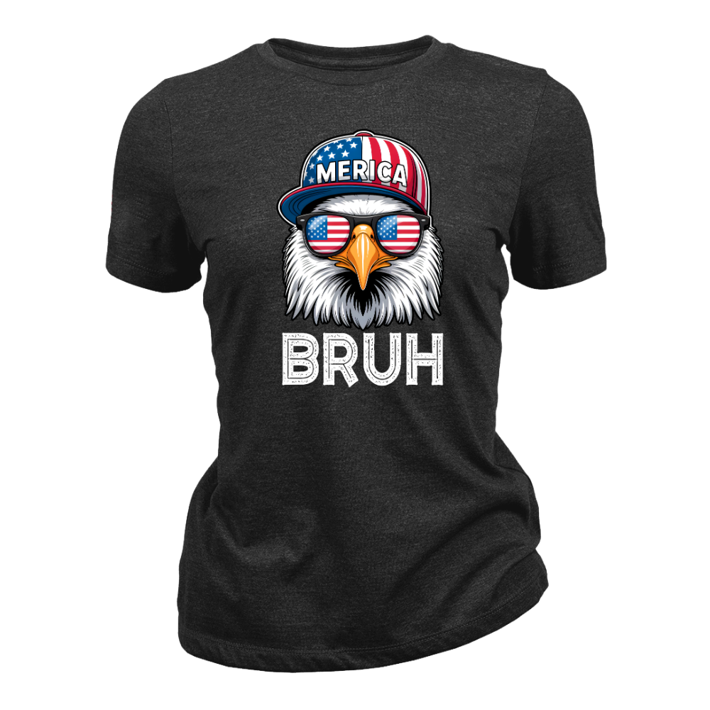 Patriotic Eagle Bruh 4th of July USA Flag - Women T-Shirt