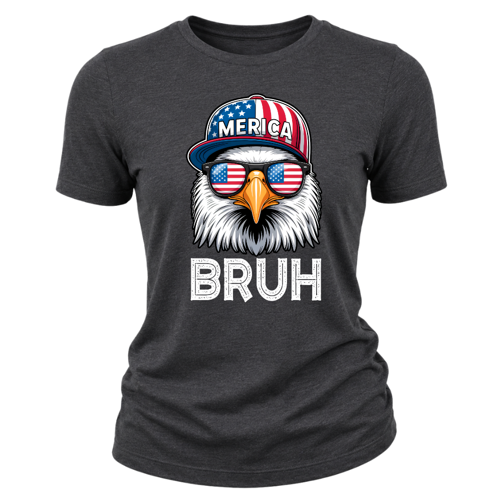 Patriotic Eagle Bruh 4th of July USA Flag - Women T-Shirt