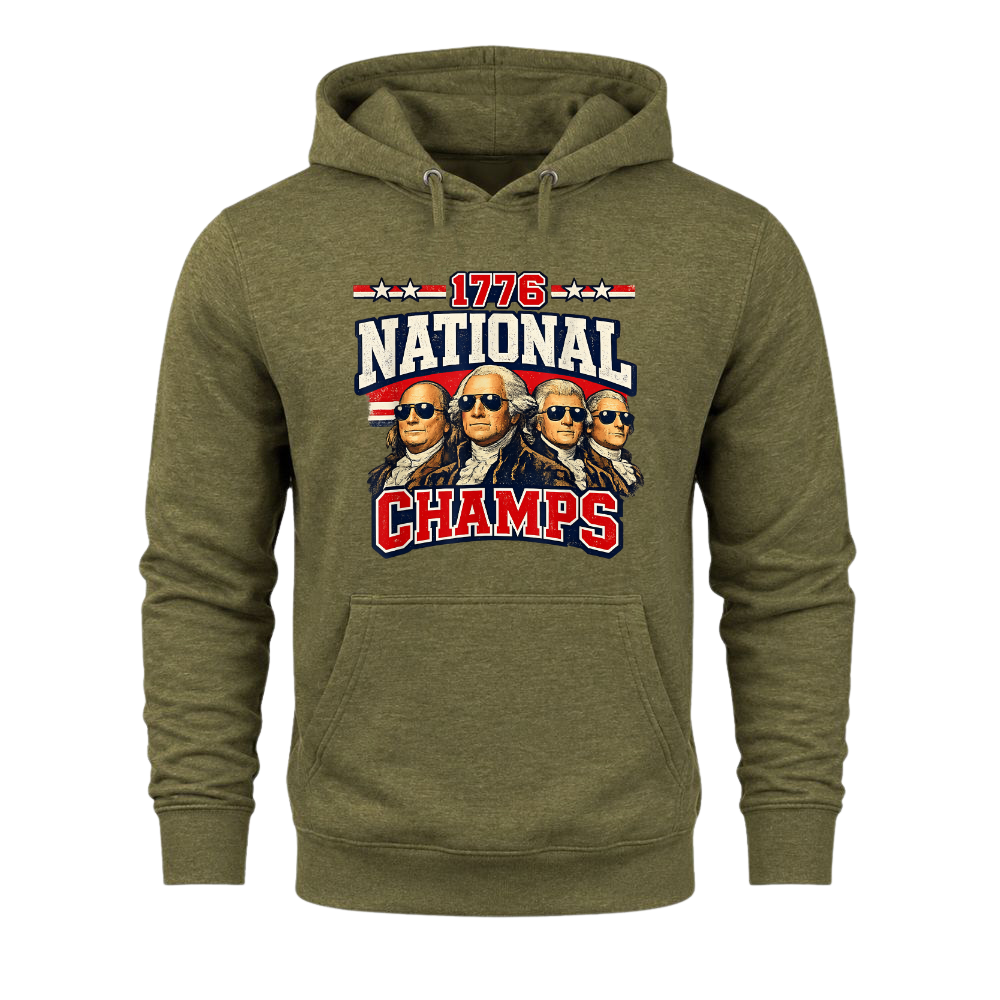1776 National Champs Founding Fathers Patriotic America - Hoodie