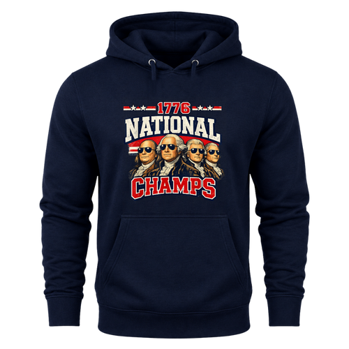 1776 National Champs Founding Fathers Patriotic America - Hoodie