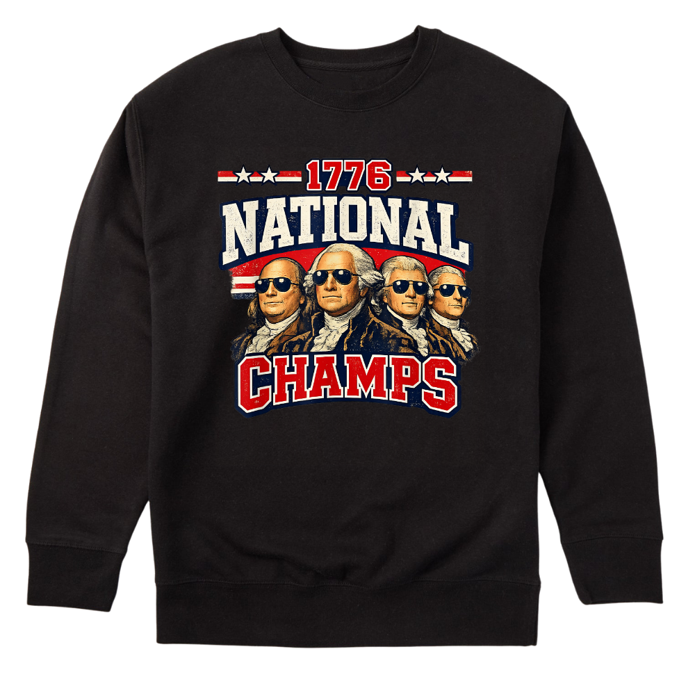 1776 National Champs Founding Fathers Patriotic America - Sweater