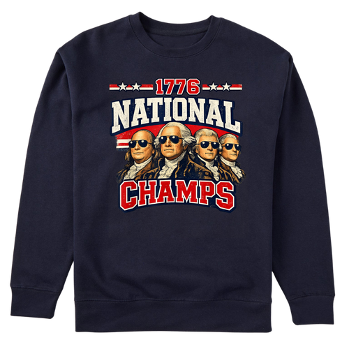 1776 National Champs Founding Fathers Patriotic America - Sweater