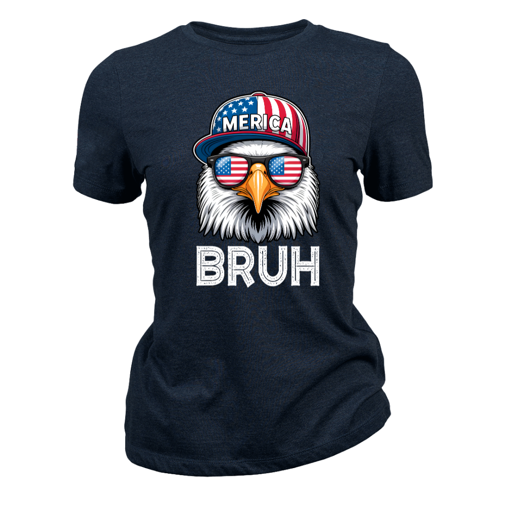 Patriotic Eagle Bruh 4th of July USA Flag - Women T-Shirt
