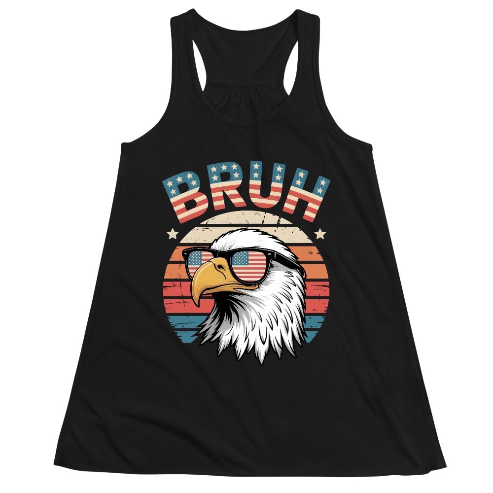 Patriotic Eagle Bruh, Funny American Flag - Women Tank Top