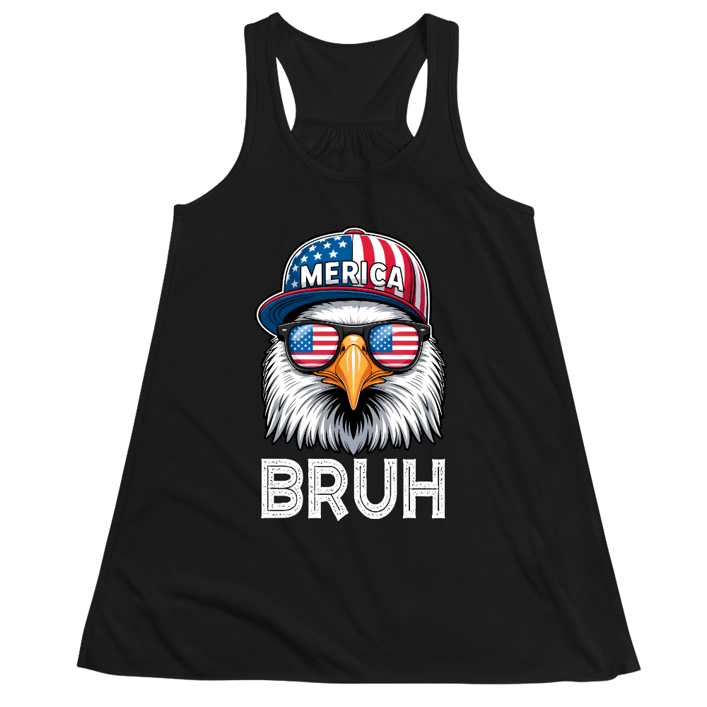 Patriotic Eagle Bruh 4th of July USA Flag - Women Tank Top