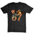 67 Patriotic Eagle Six Seven Meme Vintage American Flag - T-Shirt