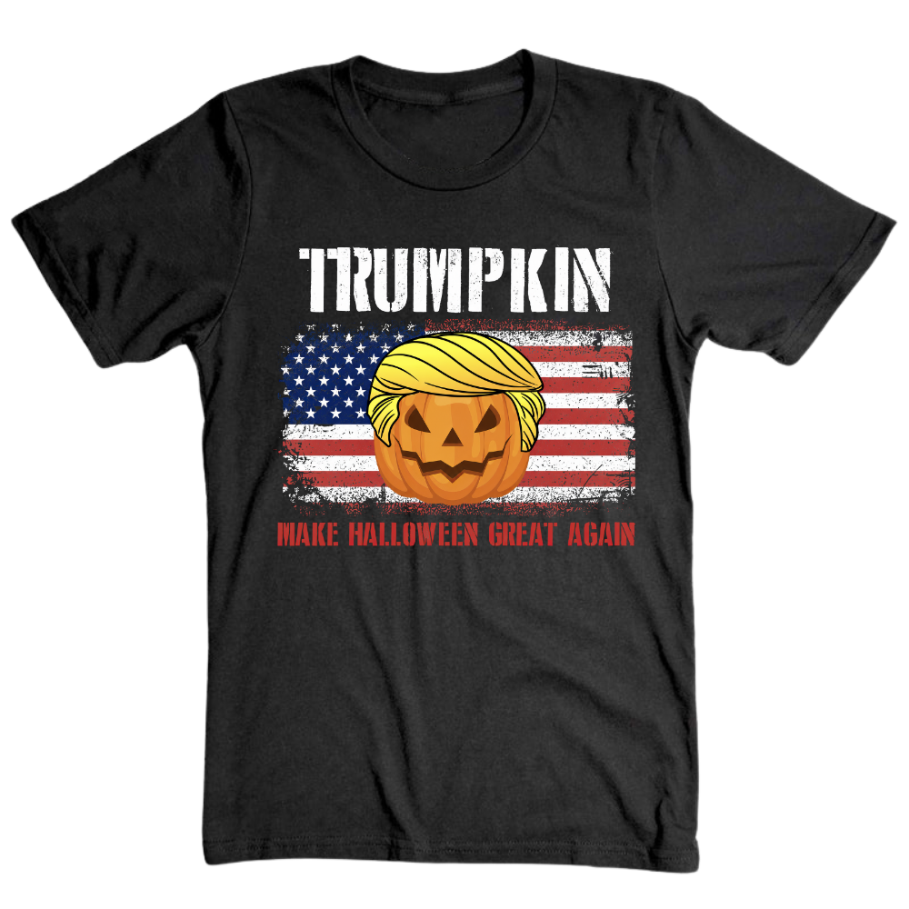 Trumpkin American Flag Halloween - T-Shirt