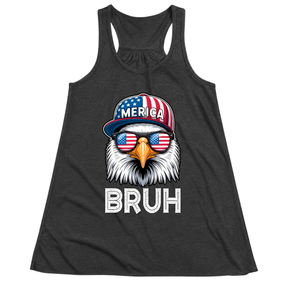 Patriotic Eagle Bruh 4th of July USA Flag - Women Tank Top