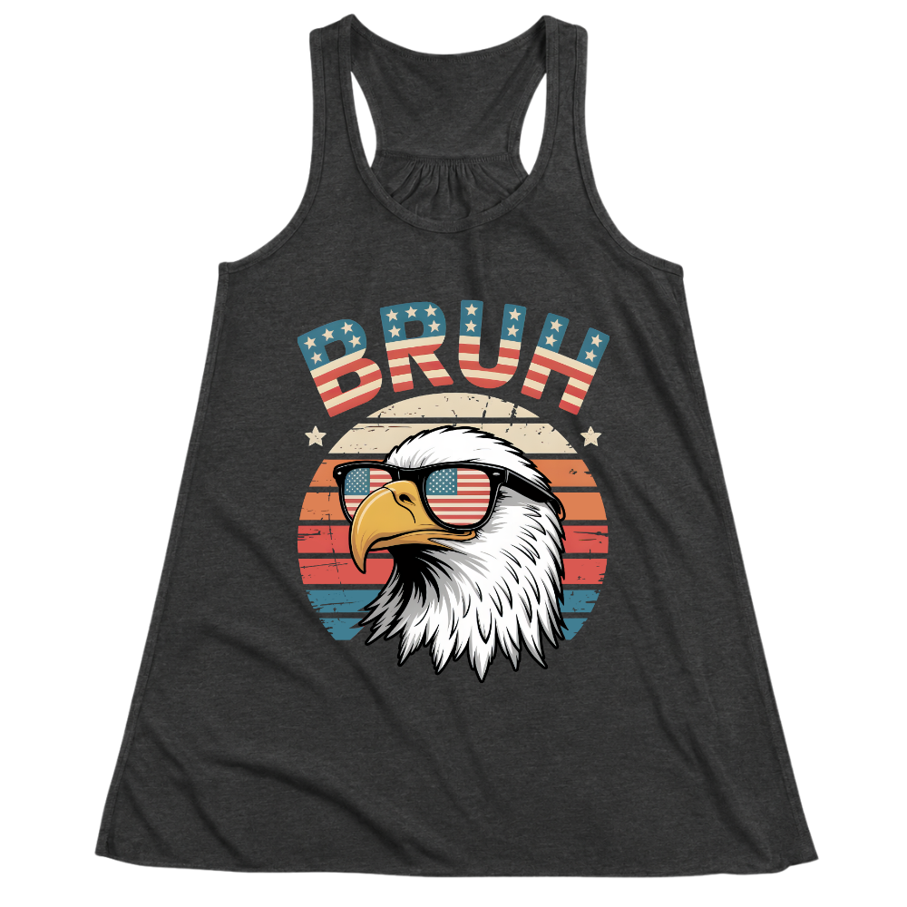 Patriotic Eagle Bruh, Funny American Flag - Women Tank Top