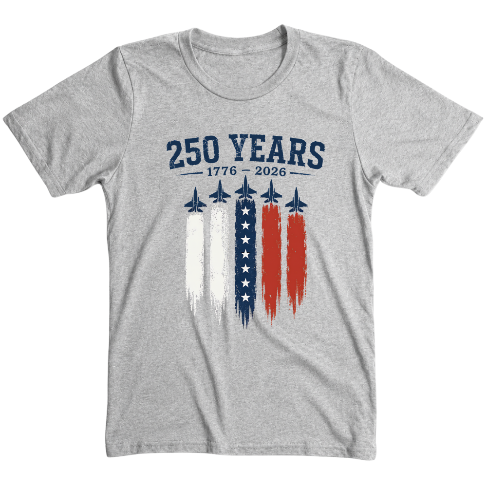 250 Years 1776 2026 Jets USA Flag - T-Shirt