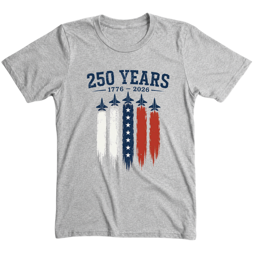 250 Years 1776 2026 Jets USA Flag - T-Shirt