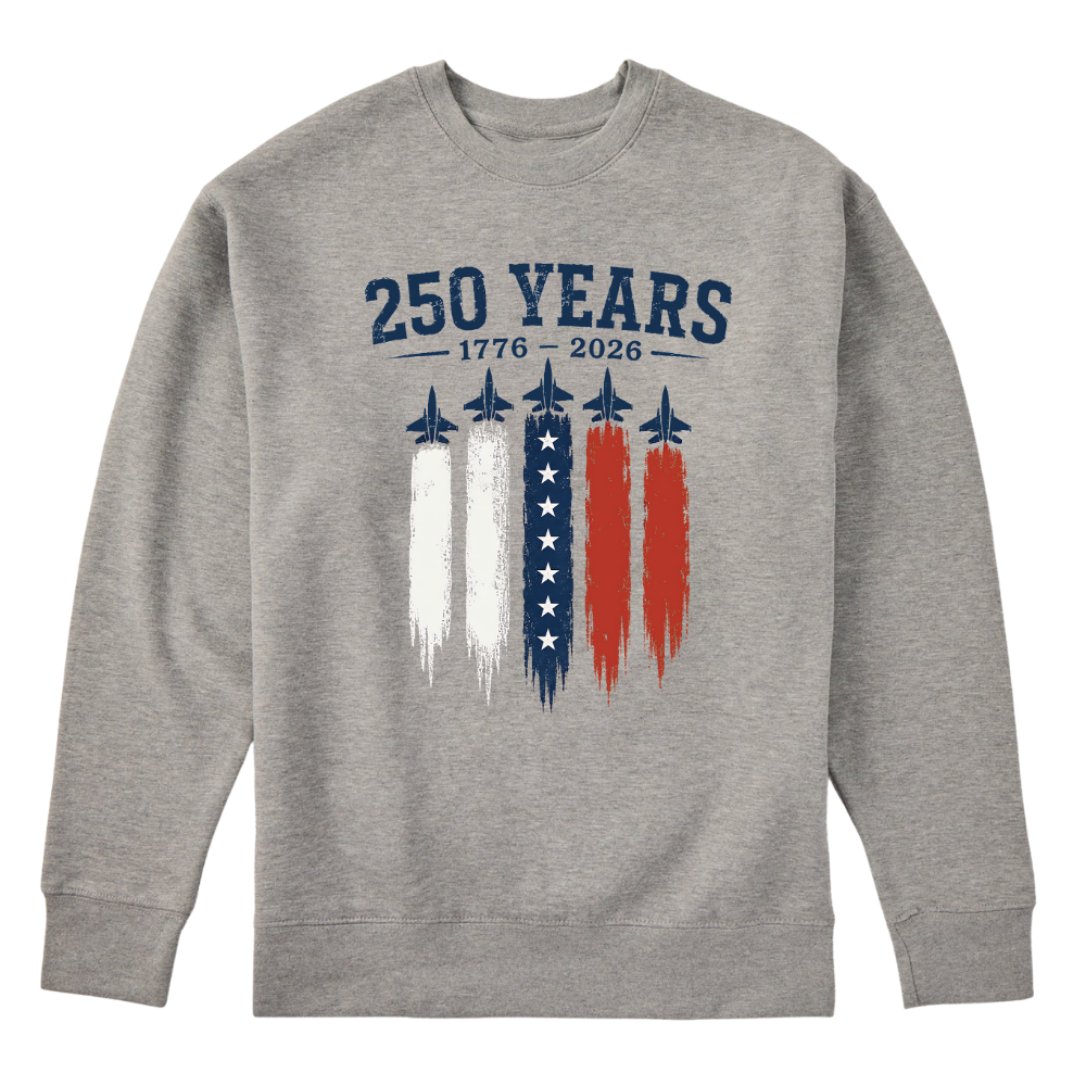 250 Years 1776 2026 Jets USA Flag - Sweater