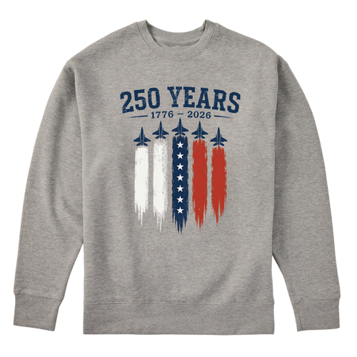 250 Years 1776 2026 Jets USA Flag - Sweater