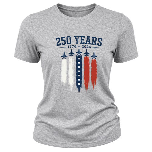 250 Years 1776 2026 Jets USA Flag - Women T-Shirt