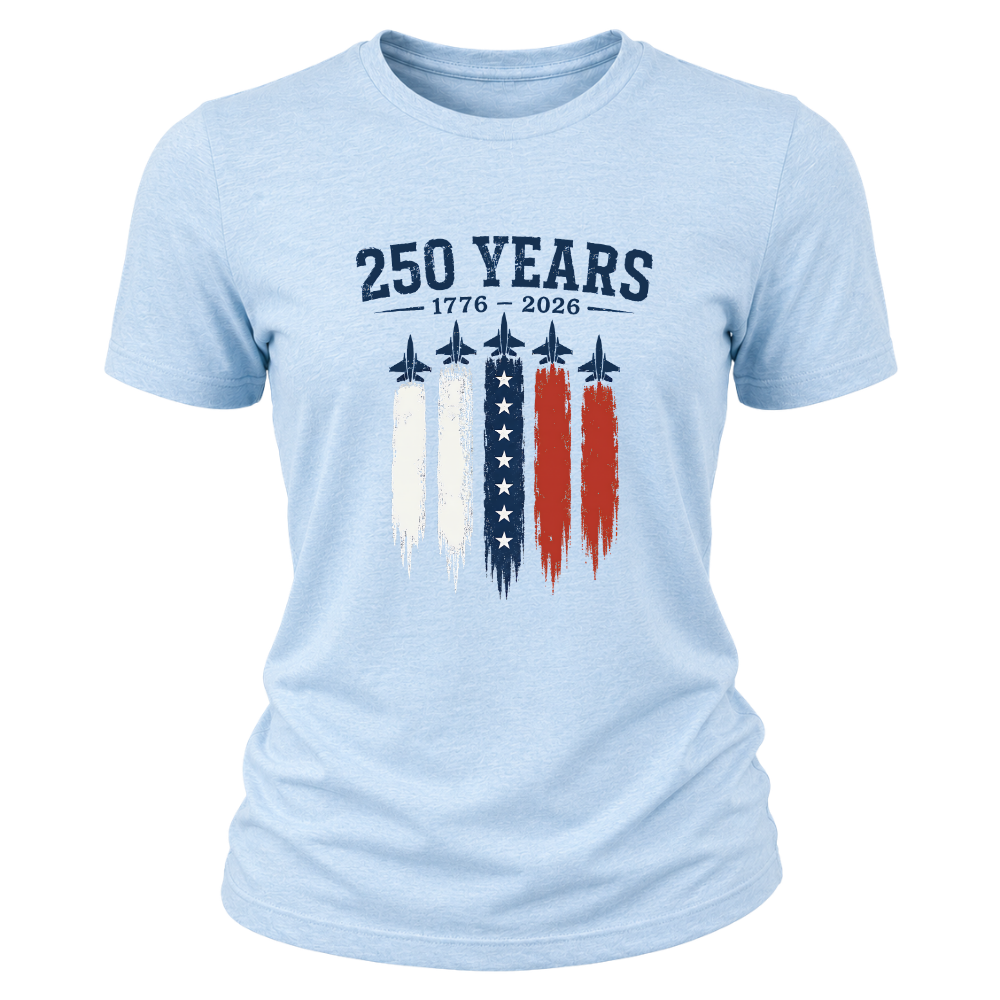 250 Years 1776 2026 Jets USA Flag - Women T-Shirt