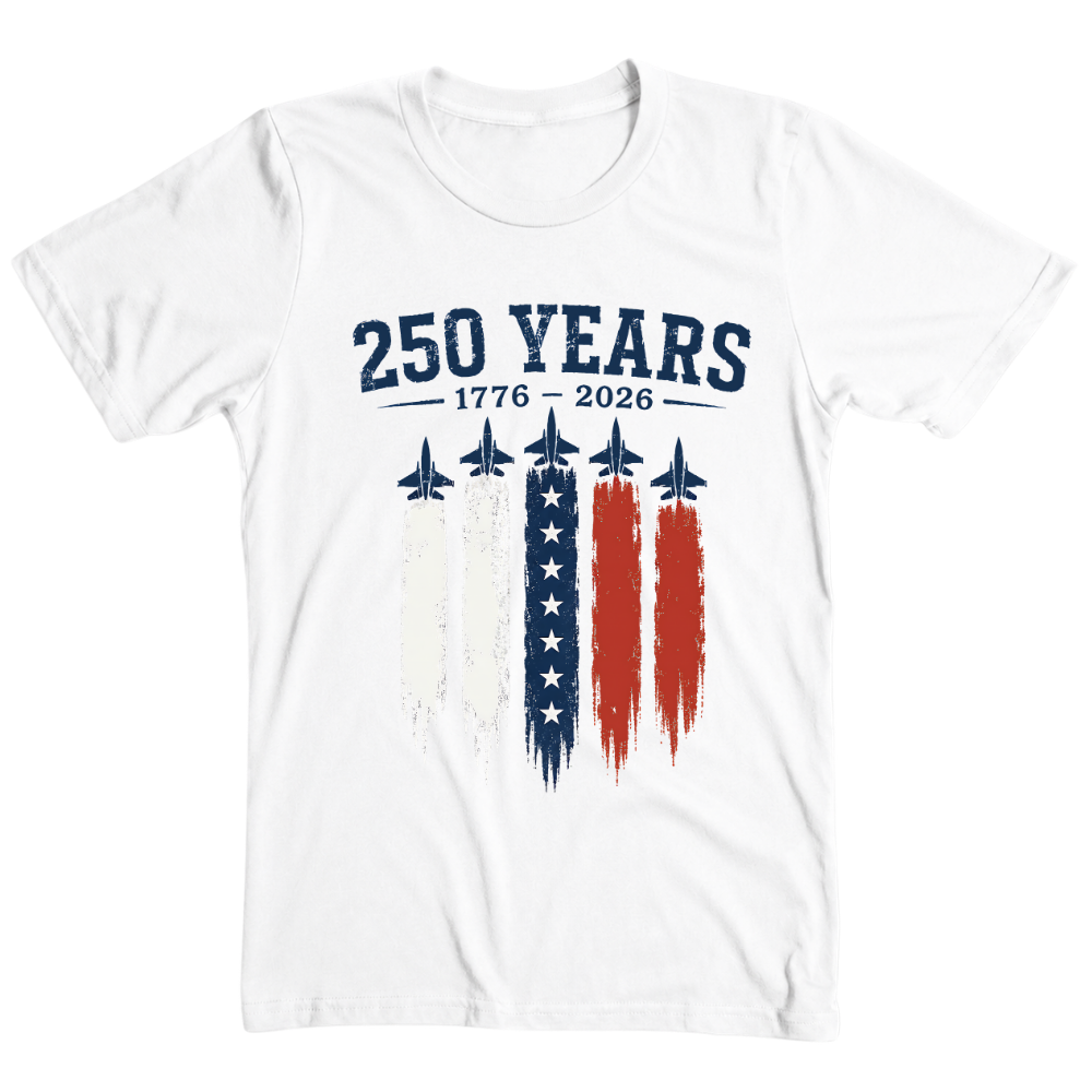 250 Years 1776 2026 Jets USA Flag - T-Shirt