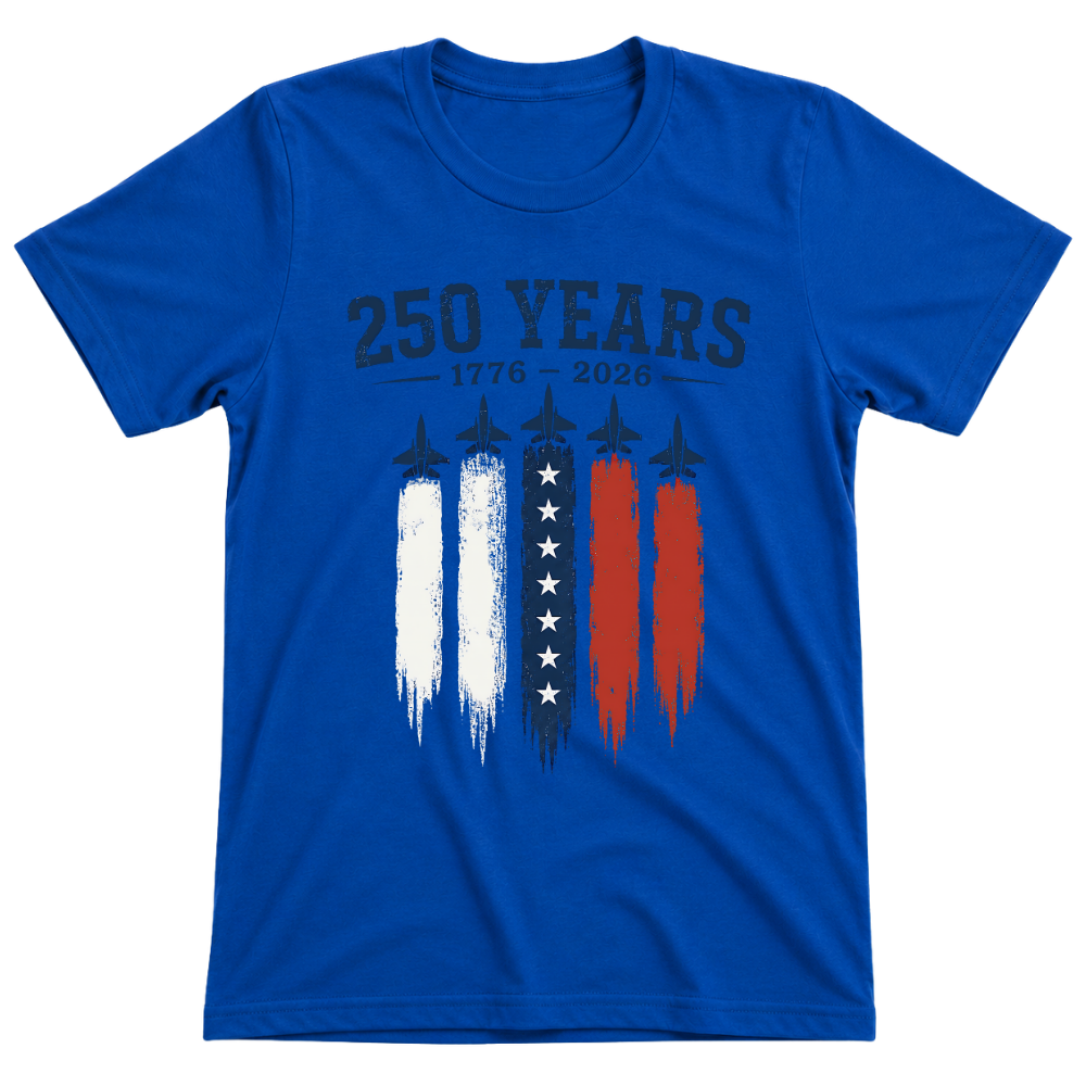 250 Years 1776 2026 Jets USA Flag - T-Shirt