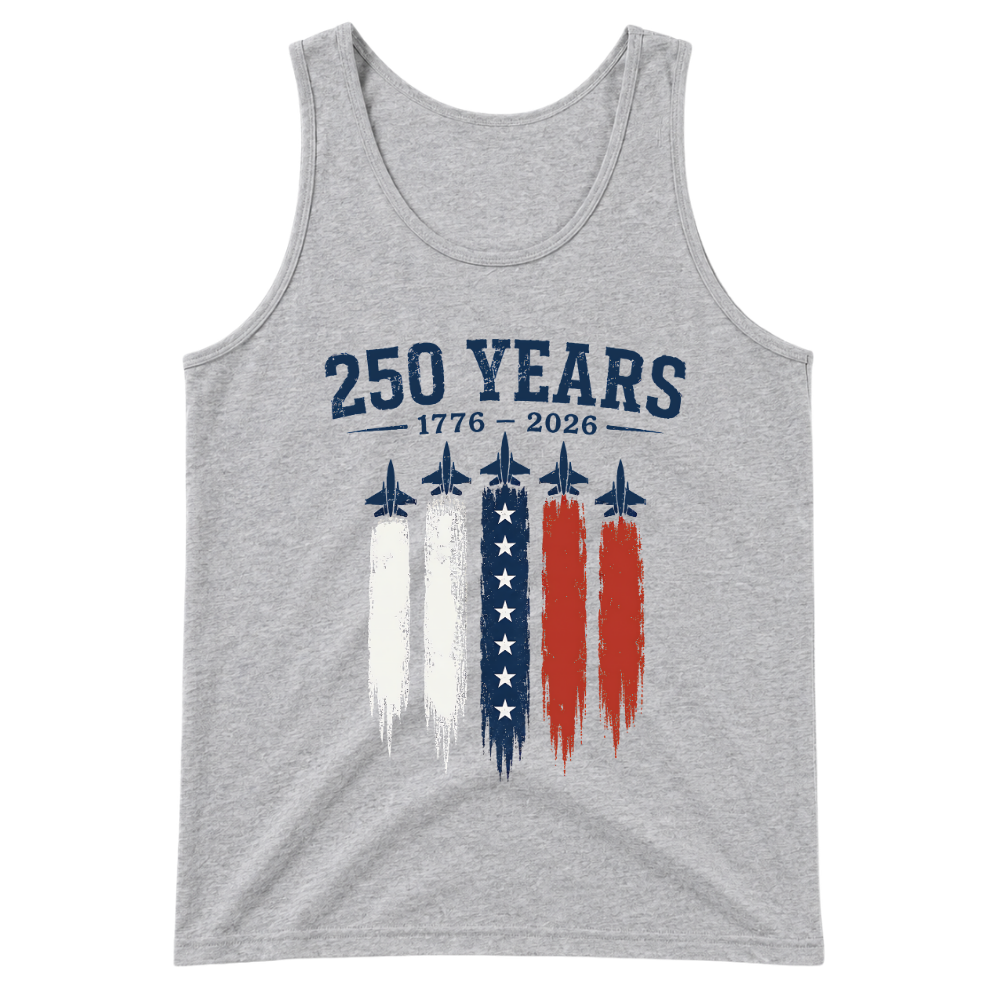 250 Years 1776 2026 Jets USA Flag - Tank Top