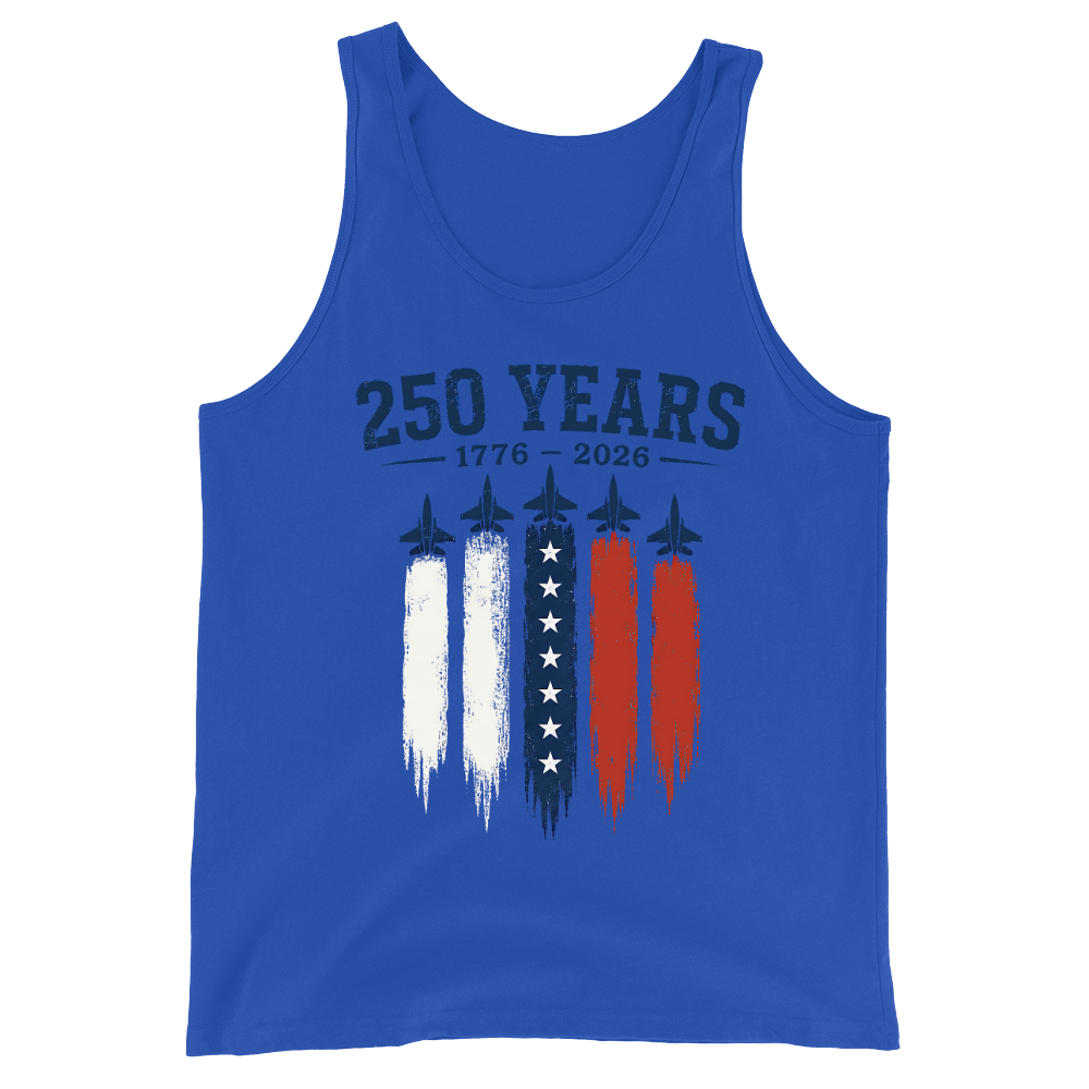 250 Years 1776 2026 Jets USA Flag - Tank Top