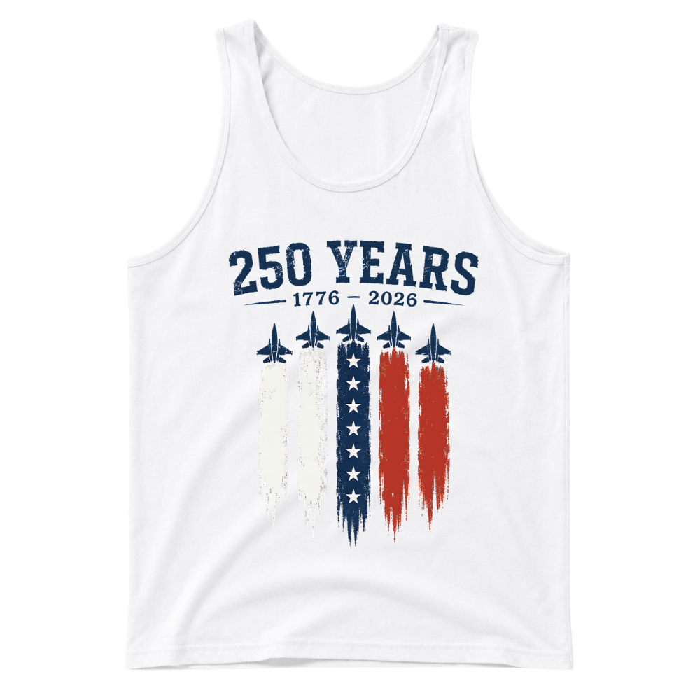 250 Years 1776 2026 Jets USA Flag - Tank Top