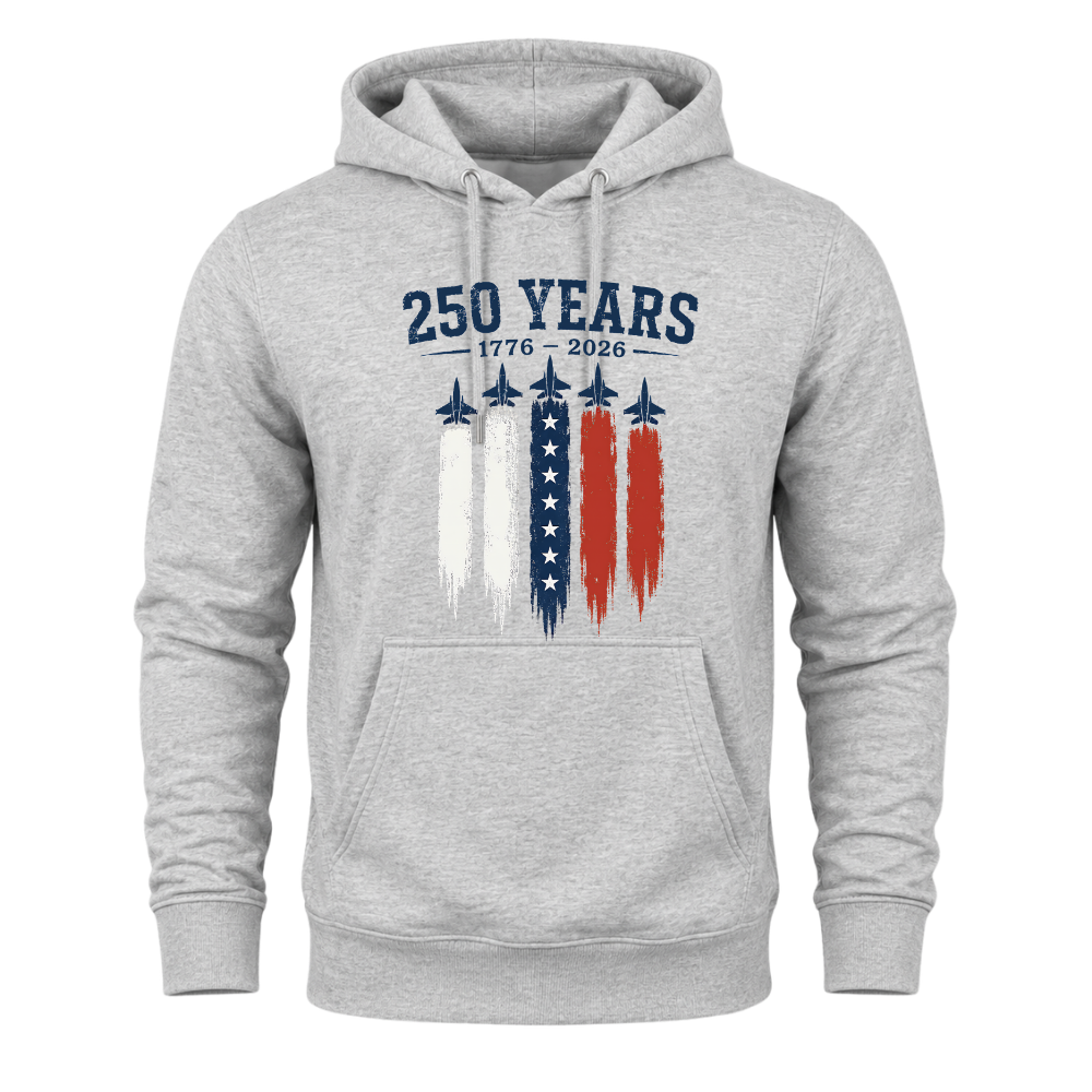 250 Years 1776 2026 Jets USA Flag - Hoodie