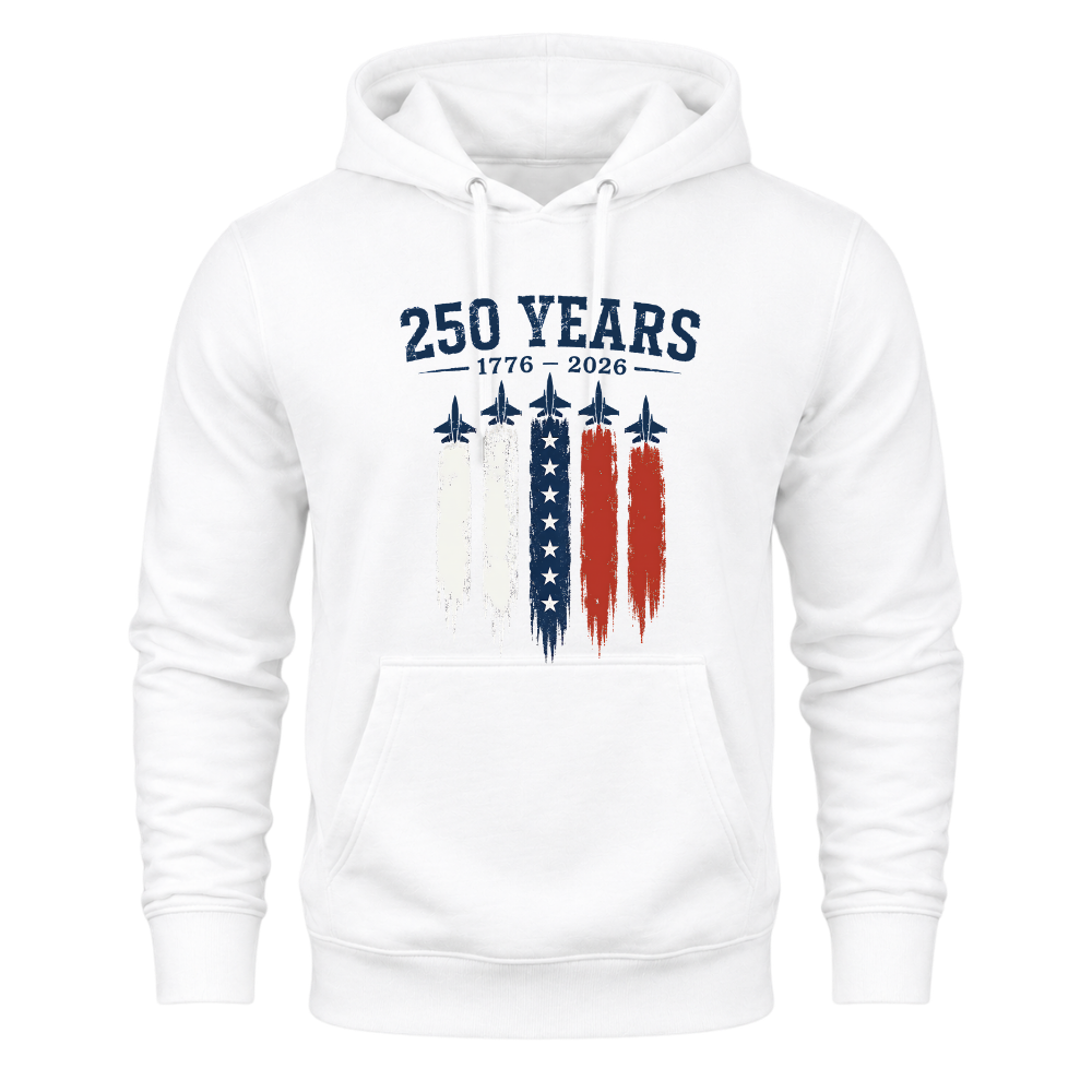 250 Years 1776 2026 Jets USA Flag - Hoodie
