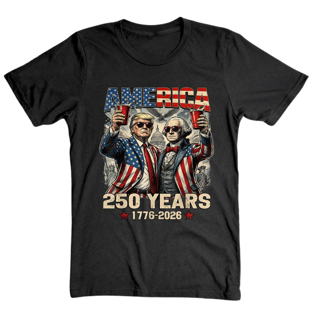 250 Years America Anniversary 250th Trump Washington Vintage - T-Shirt