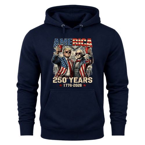 250 Years America Anniversary 250th Trump Washington Vintage - Hoodie