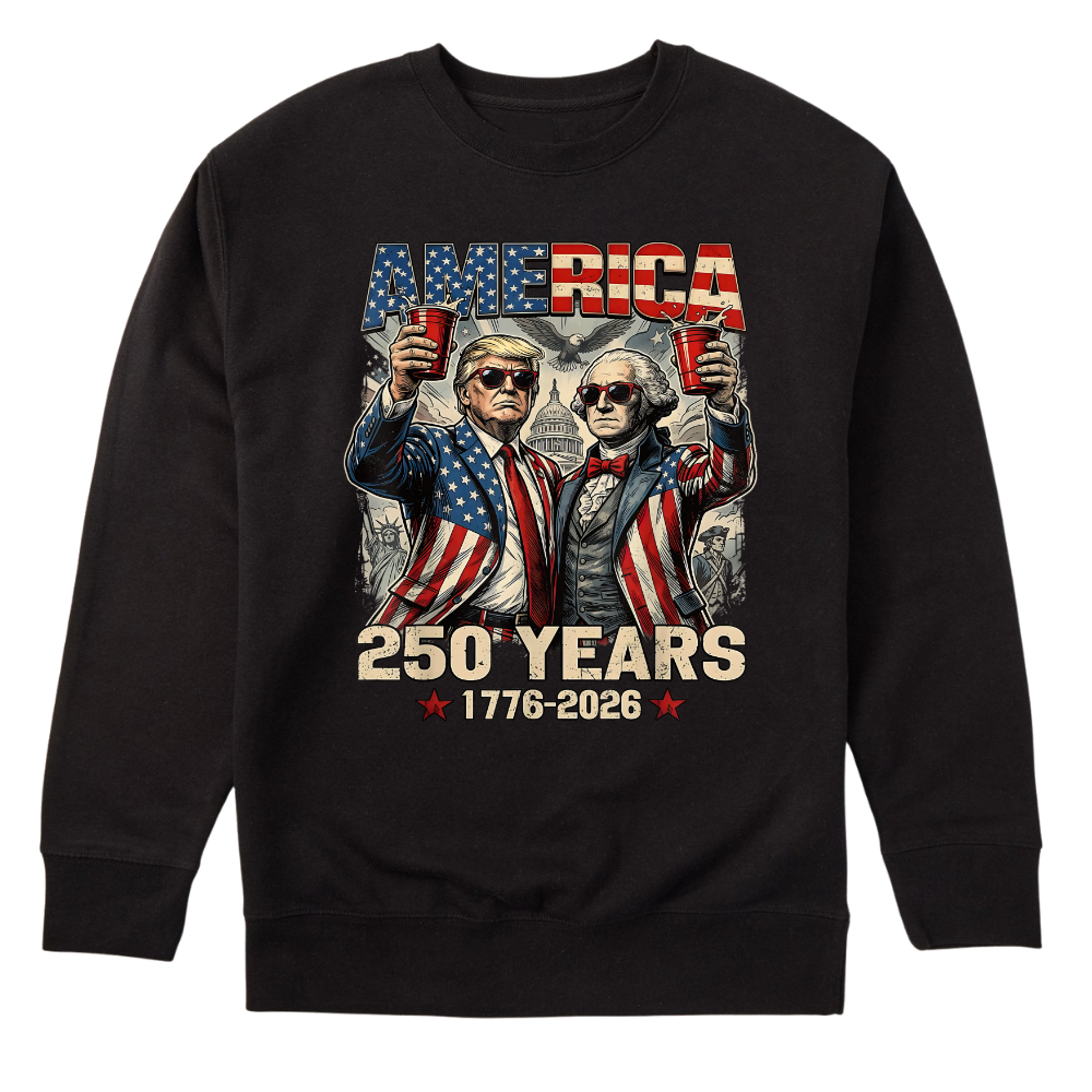 250 Years America Anniversary 250th Trump Washington Vintage - Sweater