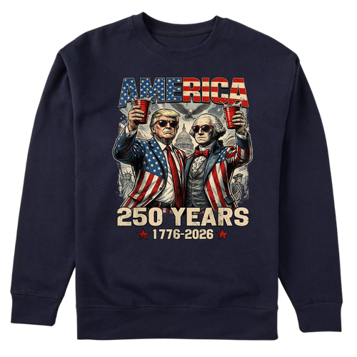 250 Years America Anniversary 250th Trump Washington Vintage - Sweater