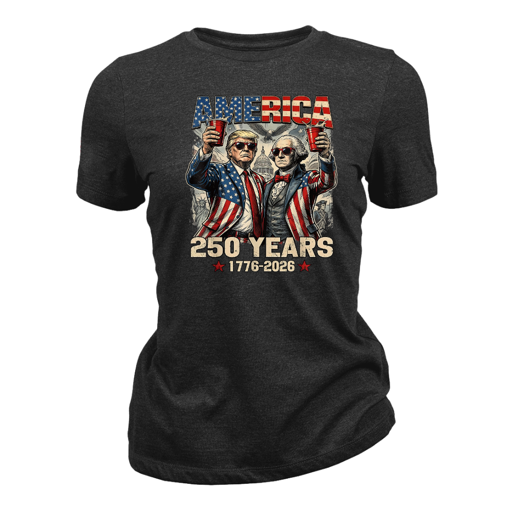 250 Years America Anniversary 250th Trump Washington Vintage - Women T-Shirt