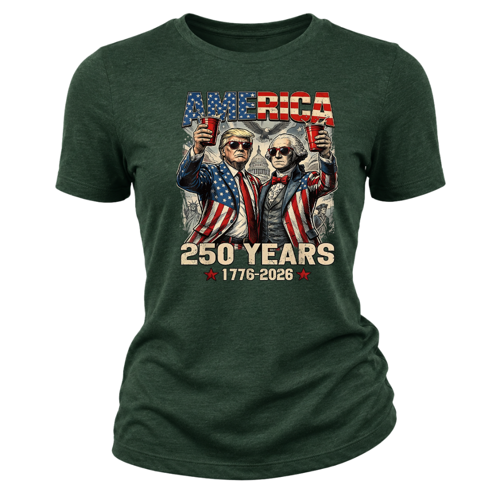250 Years America Anniversary 250th Trump Washington Vintage - Women T-Shirt