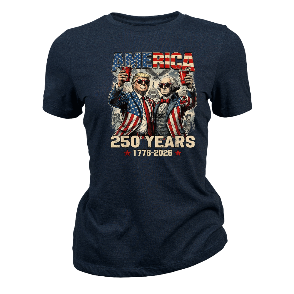 250 Years America Anniversary 250th Trump Washington Vintage - Women T-Shirt