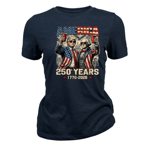 250 Years America Anniversary 250th Trump Washington Vintage - Women T-Shirt