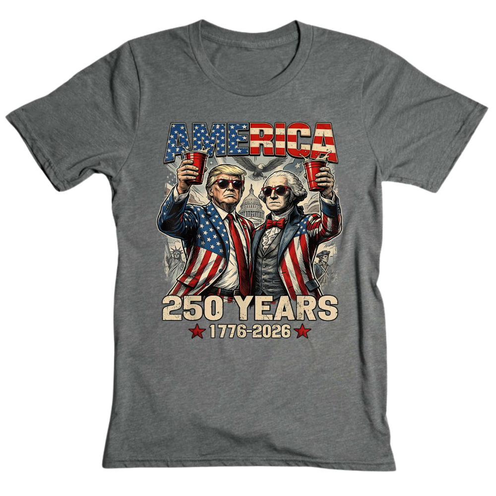 250 Years America Anniversary 250th Trump Washington Vintage - T-Shirt