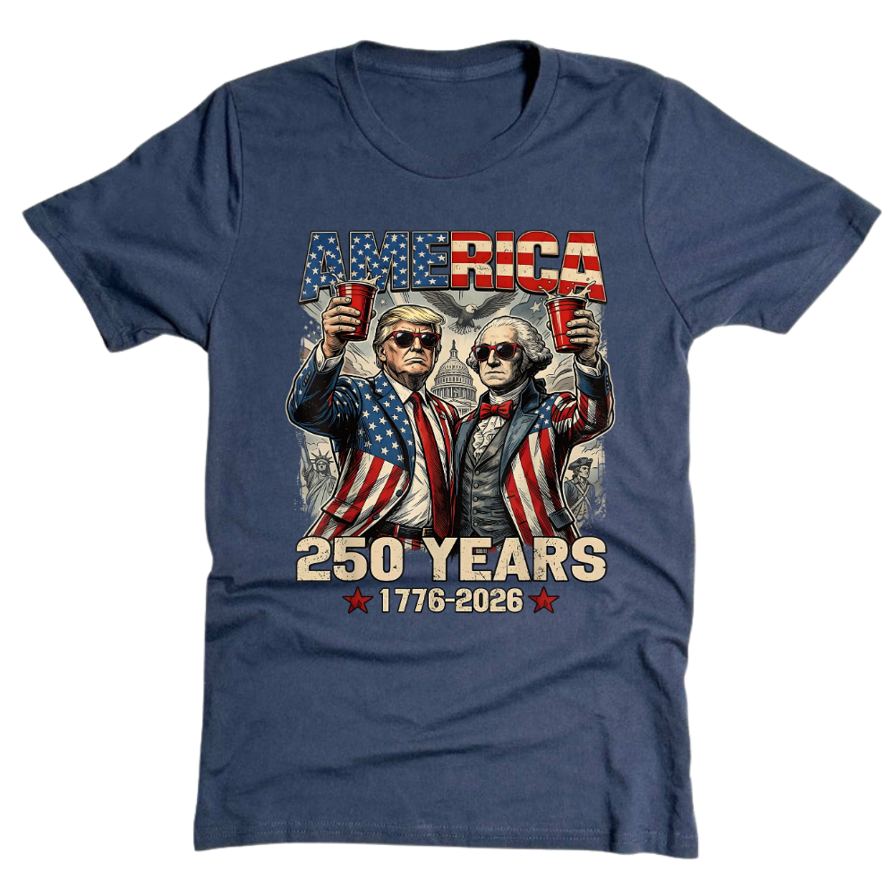 250 Years America Anniversary 250th Trump Washington Vintage - T-Shirt