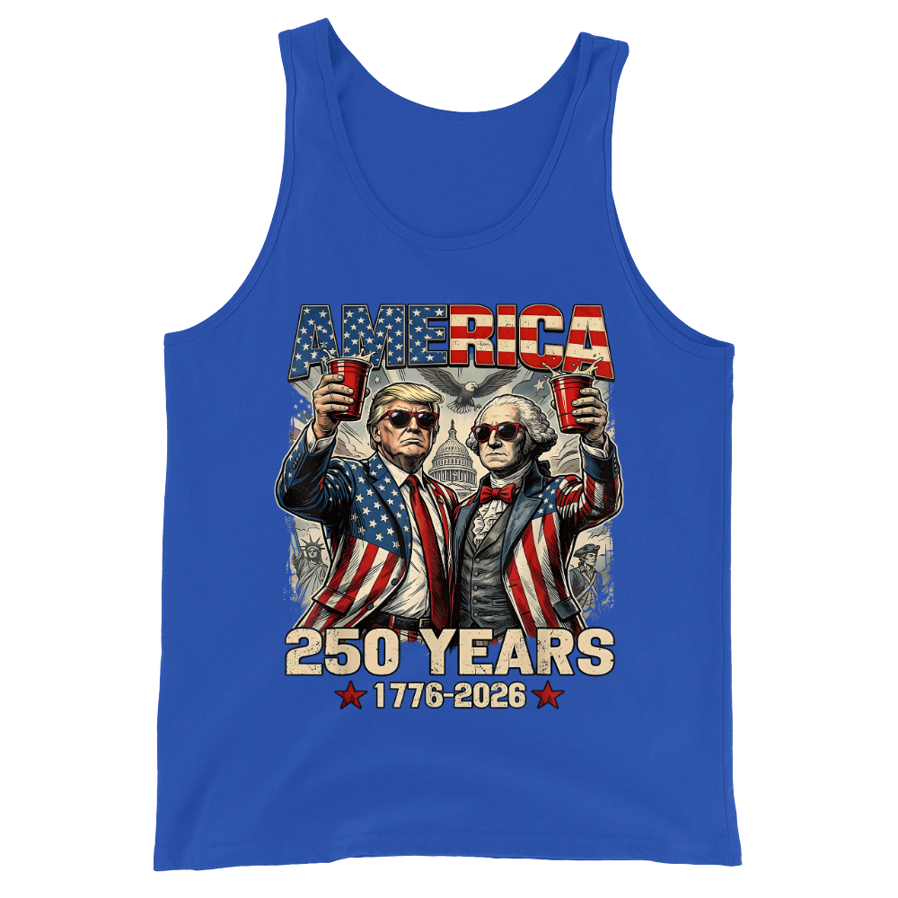 250 Years America Anniversary 250th Trump Washington Vintage - Tank Top