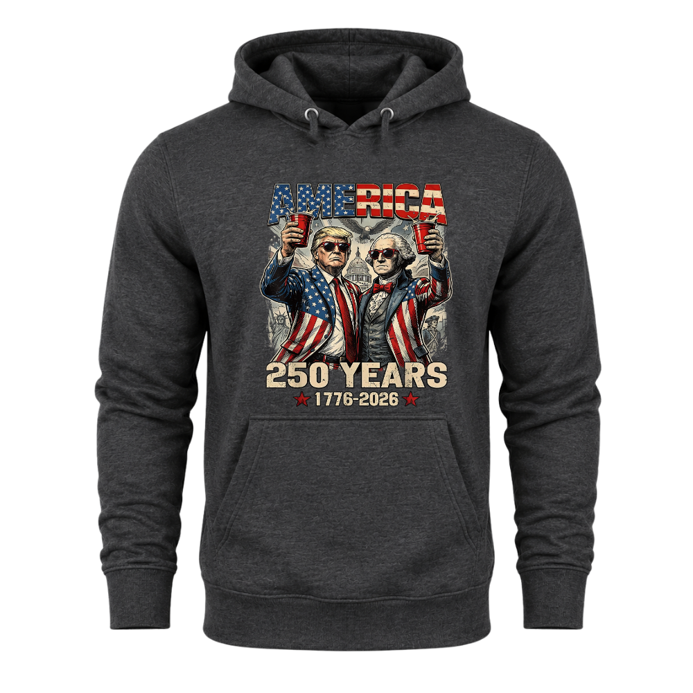 250 Years America Anniversary 250th Trump Washington Vintage - Hoodie