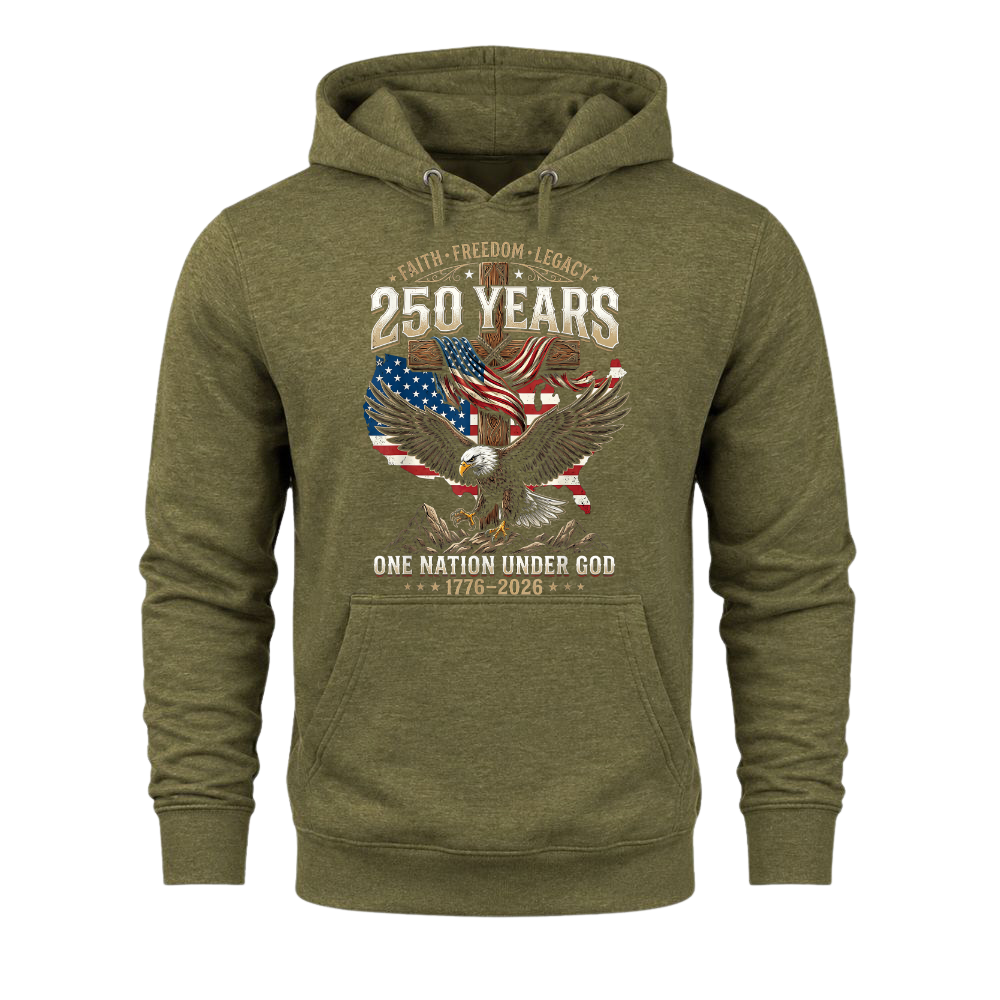 Faith Freedom Legacy Eagle America 250 Years Anniversary - Hoodie