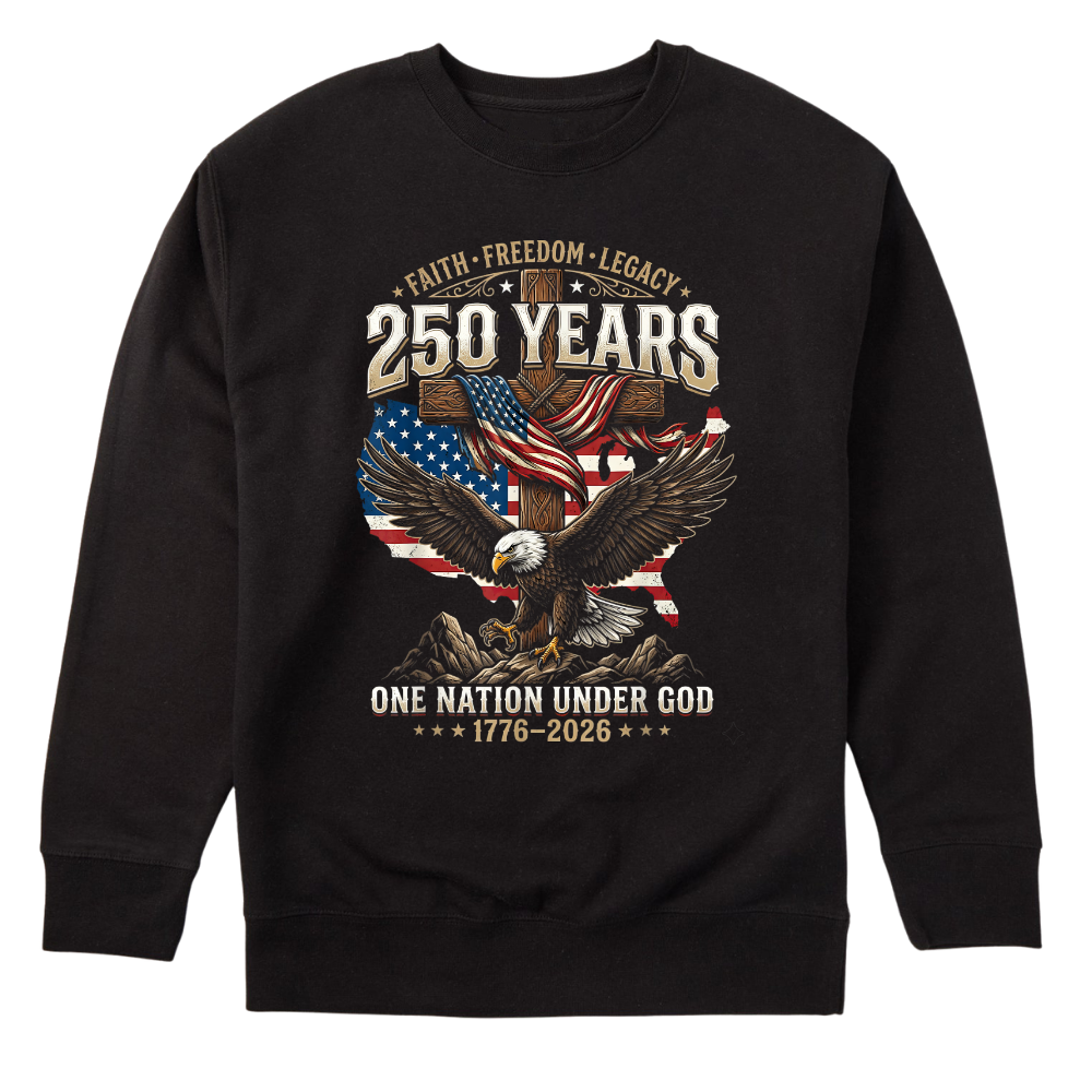 Faith Freedom Legacy Eagle America 250 Years Anniversary - Sweater
