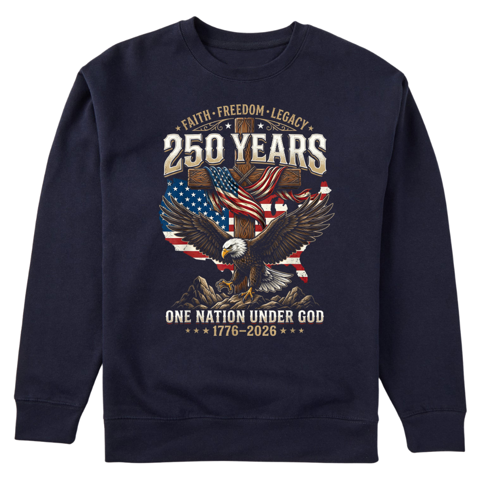 Faith Freedom Legacy Eagle America 250 Years Anniversary - Sweater