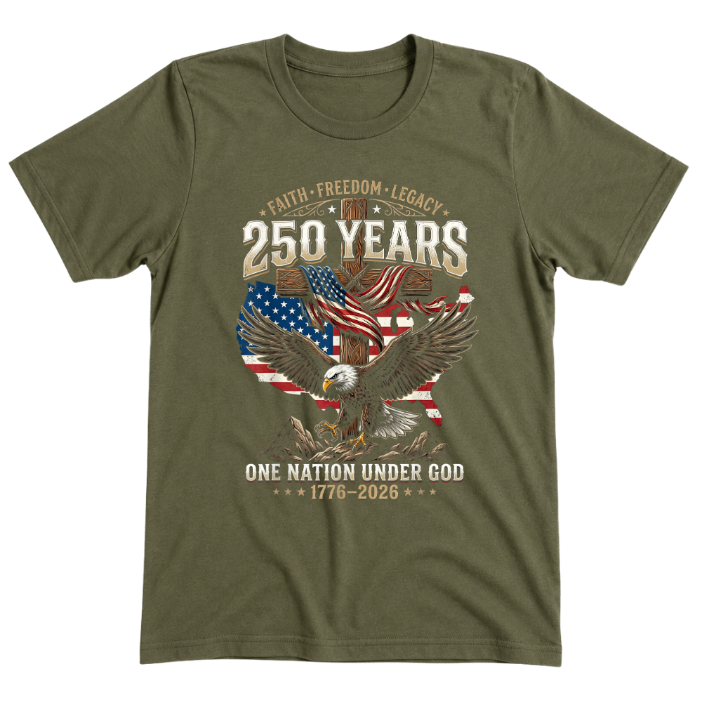 Faith Freedom Legacy Eagle America 250 Years Anniversary - T-Shirt