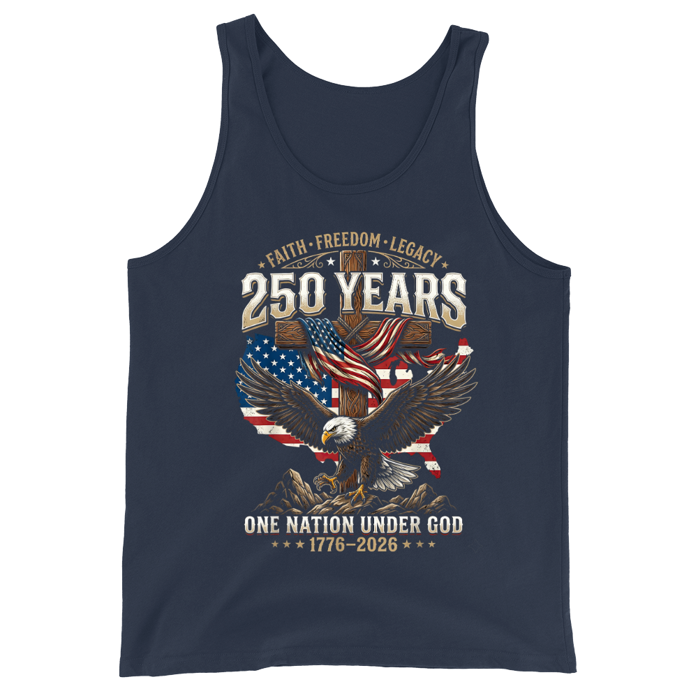 Faith Freedom Legacy Eagle America 250 Years Anniversary - Tank Top
