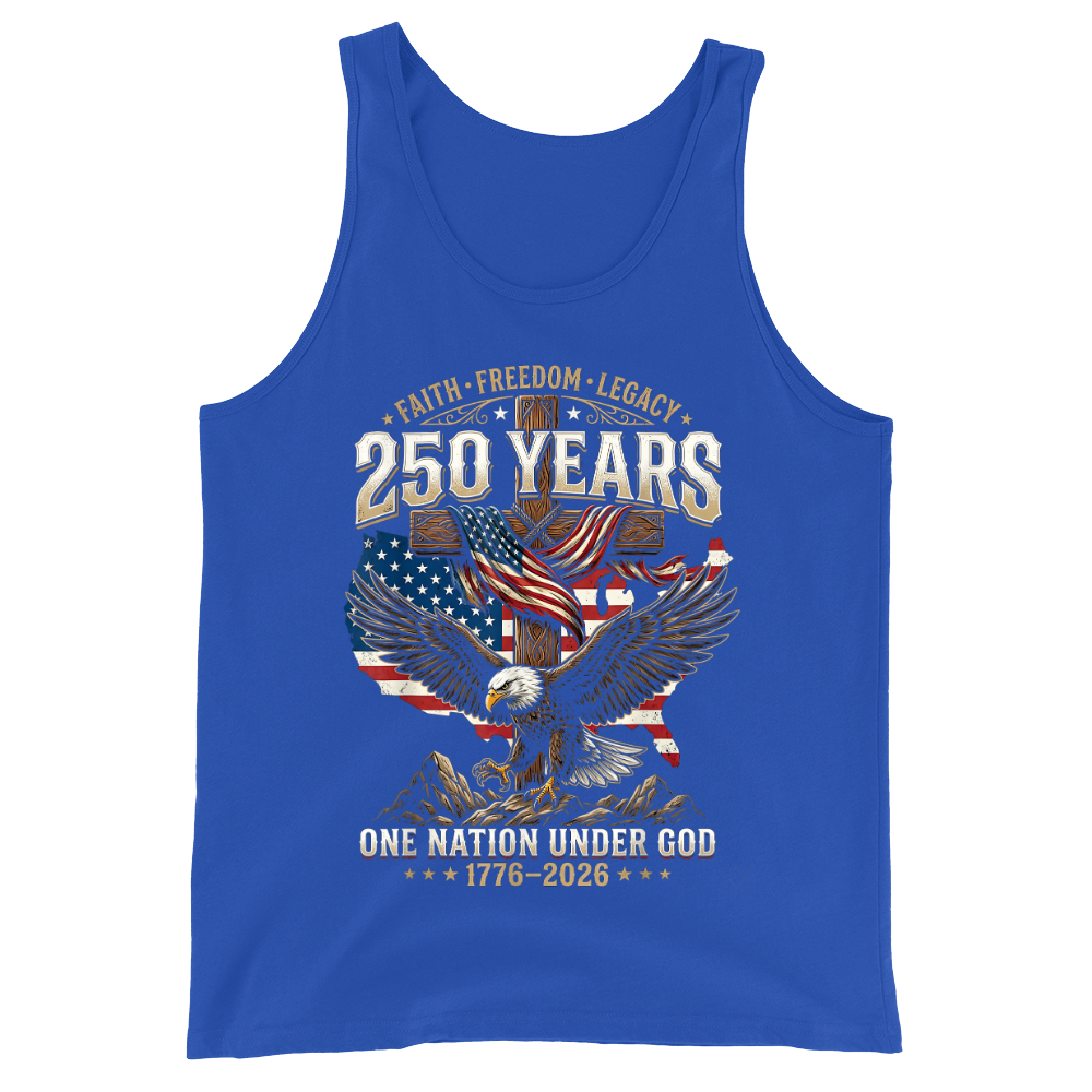 Faith Freedom Legacy Eagle America 250 Years Anniversary - Tank Top