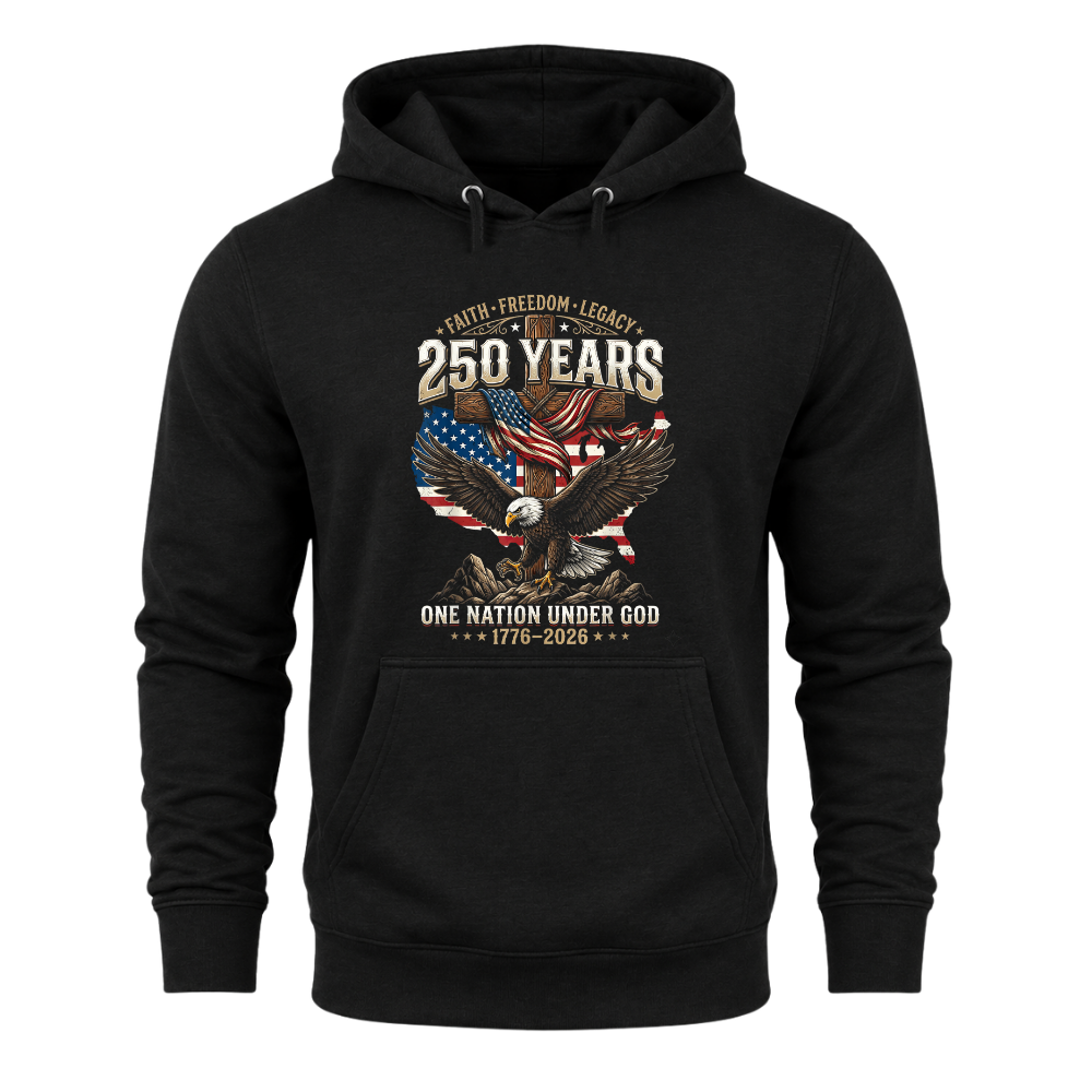 Faith Freedom Legacy Eagle America 250 Years Anniversary - Hoodie