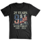 25 Years 9/11 Never Forget American Flag - T-Shirt